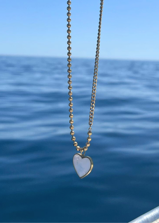 Eileen – The Mother of Pearl Heart Necklace